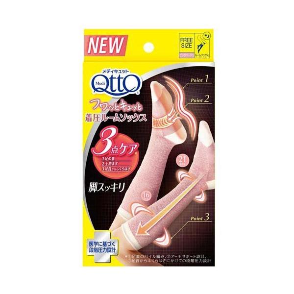 Reckitt Benckiser 日本利潔時 衣物 壓力襪 MediQtto 蓬鬆居家壓力襪子 粉米色