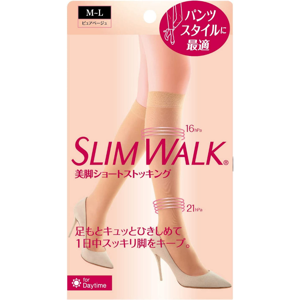 SLIMWALK 美腿短襪純米色S-M/M-L