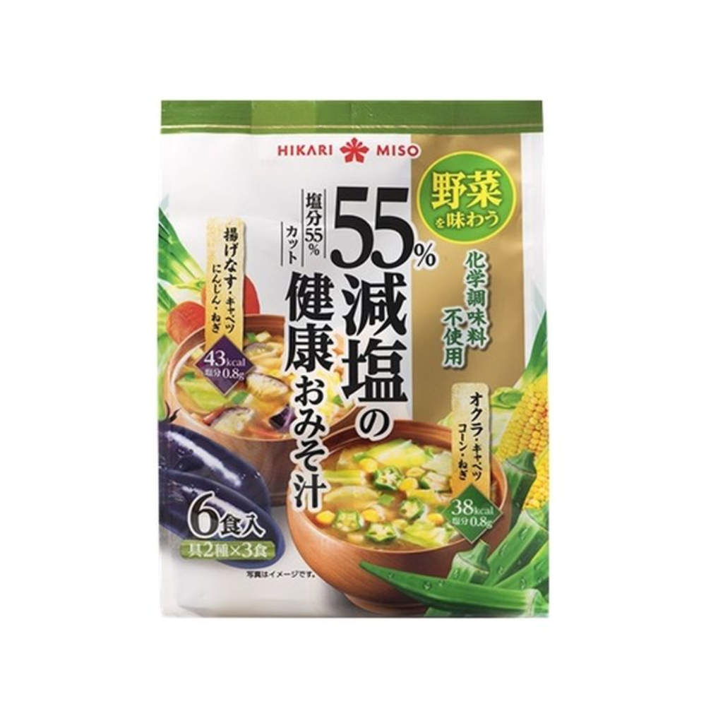 HIKARI MISO 喜康瑞 減鹽55% 健康即食味噌湯 1包(6人份入)