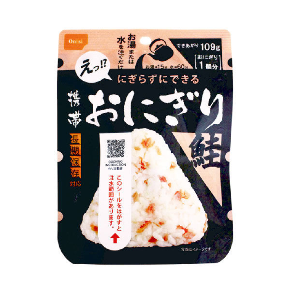 尾西食品 防災食品 攜帶飯糰 乾燥ㄇㄧ 保存期限5年(昆布/五目/鮭魚)1份