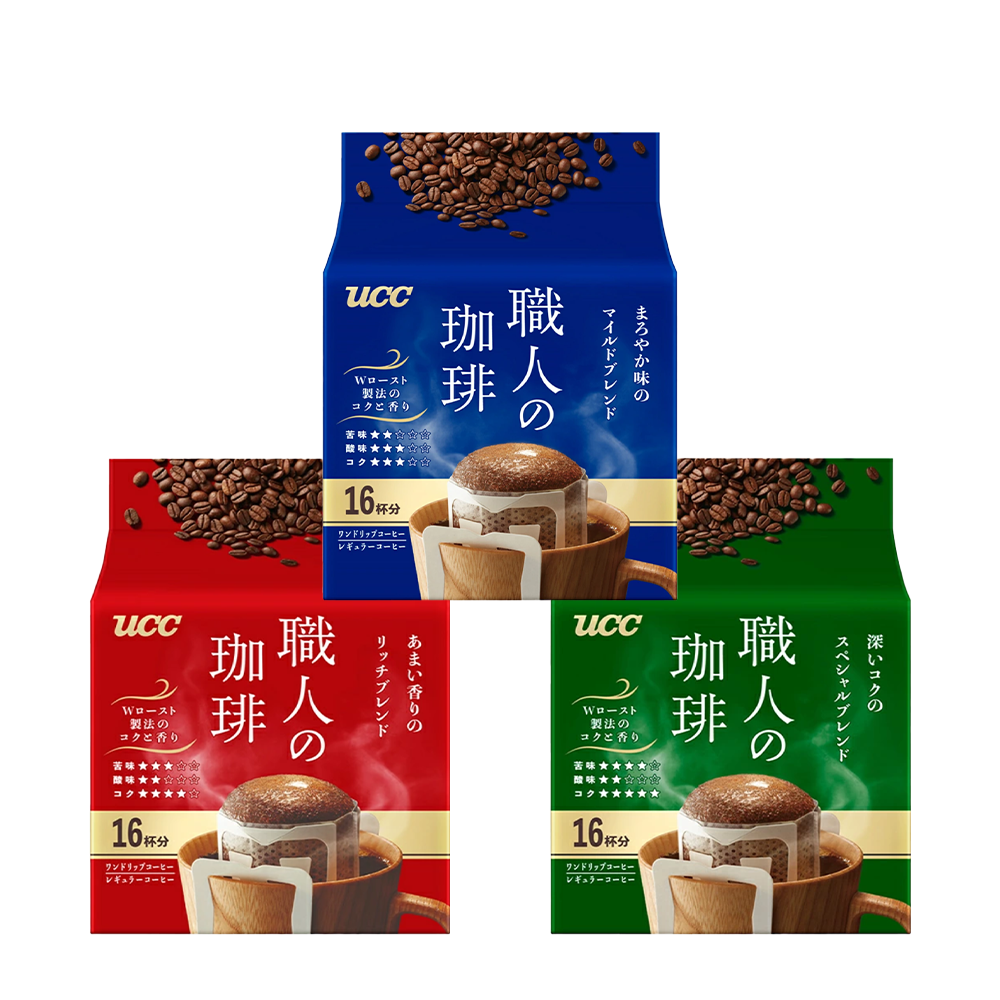 UCC 上島咖啡 咖啡 濾掛式 職人咖啡 濾掛式咖啡系列 16/36/40杯份 (濃郁 / 溫和 / 特調)