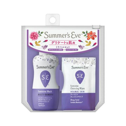 Pillbox Japan 旅行包 沐浴乳 濕紙巾 Summer's Eve 旅行套組（沐浴露/濕紙巾）