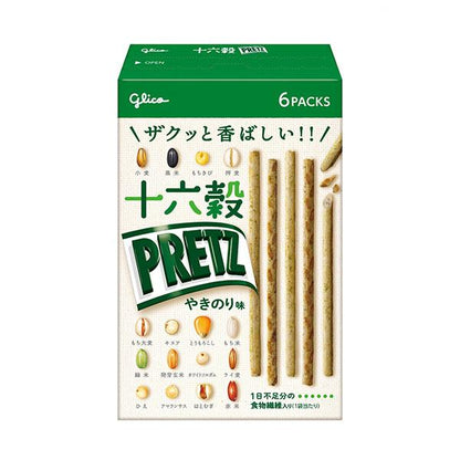 Glico 固力果 百力滋 PRETZ 十六穀（淡鹽味/烤海苔味）60g