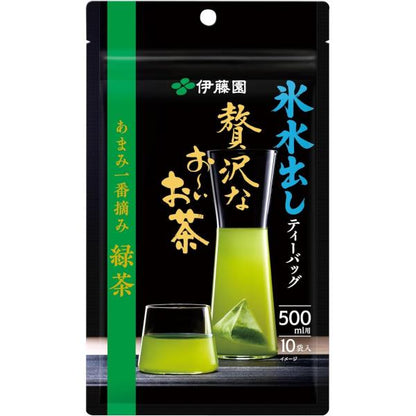 Itoen 伊藤園 茶包 冷茶豪華茶包 1袋(10包) - 甘甜一番摘綠茶 /  香氣加賀棒焙茶