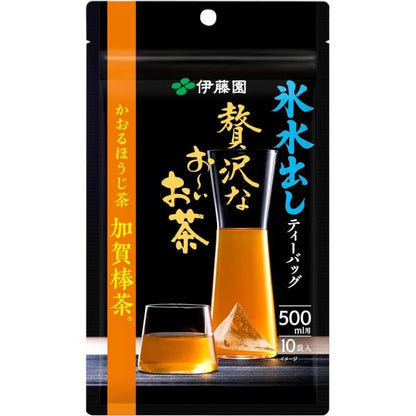 Itoen 伊藤園 茶包 冷茶豪華茶包 1袋(10包) - 甘甜一番摘綠茶 /  香氣加賀棒焙茶