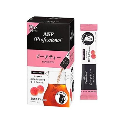 Ajinomoto 味之素 AGF 即溶 沖泡茶（蘋果茶/桃子茶）可泡1L  1盒（10 入）