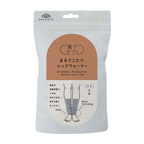 襪子 暖襪套 暖暖桌般的暖襪套 灰色 FREE 岡本