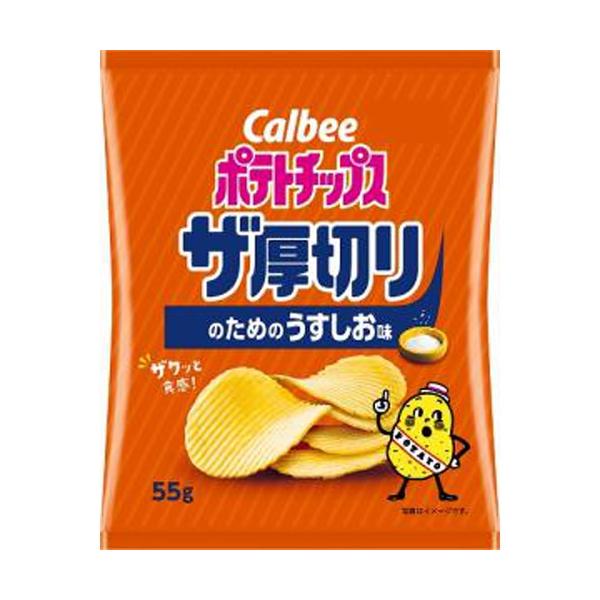 Calbee卡樂比 厚切洋芋片 鹽味 / 高湯味 55g
