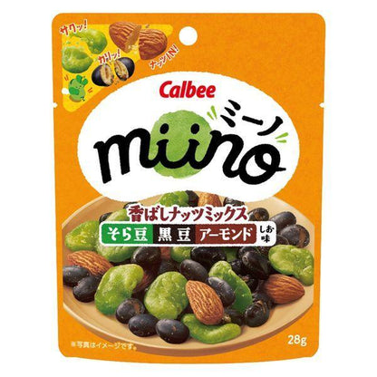 Calbee 卡樂比 miino 香濃綜合堅果 蠶豆 黑豆 杏仁 鹽味 28g