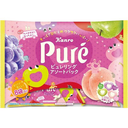 Kanro 甘樂 Pure 軟糖 綜合包 葡萄 蘋果 桃子 102g