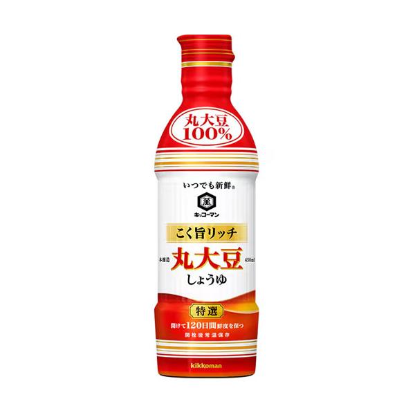 龜甲萬 始終新鮮濃郁風味特選丸大豆醬油 450ml 1瓶