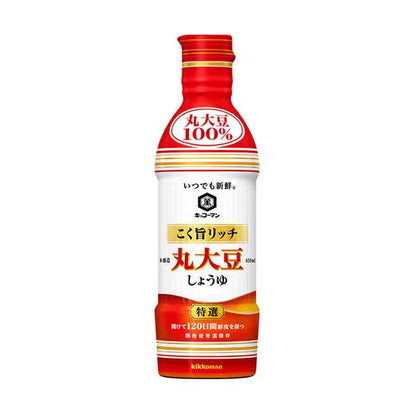 龜甲萬 始終新鮮濃郁風味特選丸大豆醬油 450ml 1瓶