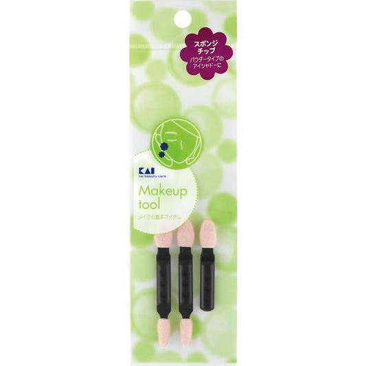 KAI 貝印 美妝用品 眼影 海綿 海綿眼影棒 3入
