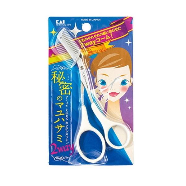 KAI 貝印 美妝用品 剪刀 眉毛 2WAY 附梳雙用眉剪