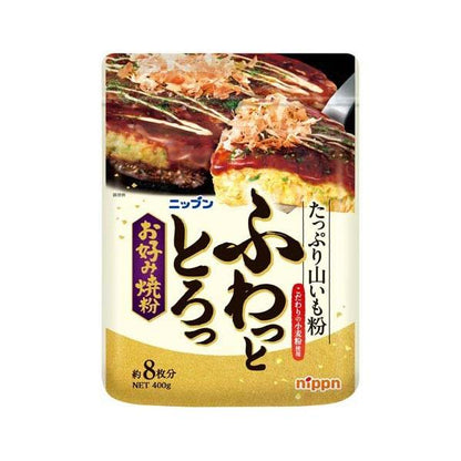 Nippun 日粉 食品 大阪燒粉 蓬鬆大阪燒粉 1包/400g（約做8次的份量）