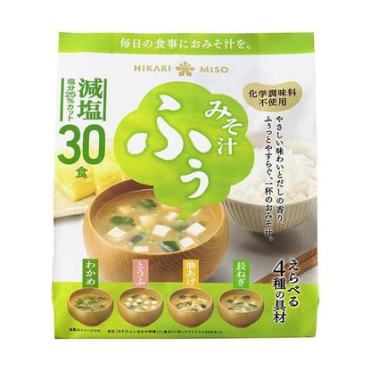 HIKARI MISO 喜康瑞 即時味噌湯（減鹽/綜合味噌）1包（30份入）
