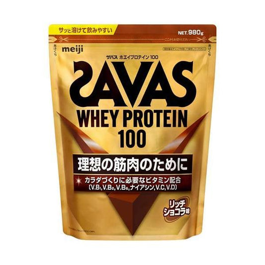 Meiji 明治 飲品 高蛋白 SAVAS 高吸收乳清蛋白（濃郁巧克力風味） 980g