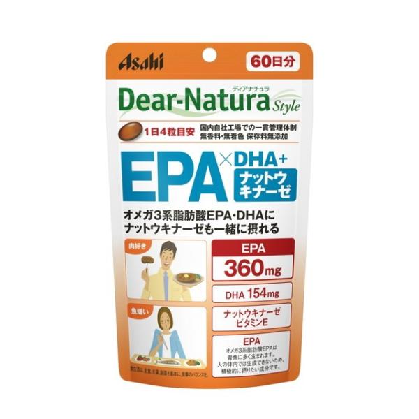 Asahi Dear Natura Style系列 EPAxDHA+納豆激酶 60天份 240顆
