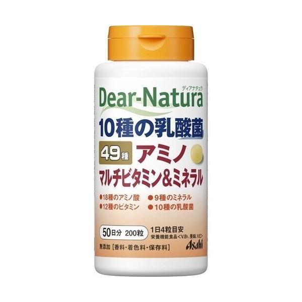 Asahi Dear Natura 10種乳酸菌+49種綜合維生素和礦物質 50天份 200顆