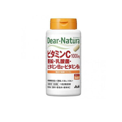 Asahi Dear Natura 維生素Cx鋅x乳酸菌x維生素B2x維生素B6 60天份 120顆