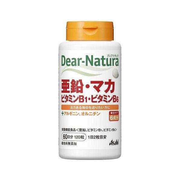 Asahi 朝日食品 保健 健康食品 Dear-Natura 鋅·瑪卡·維生素B1·維生素B6 60天份