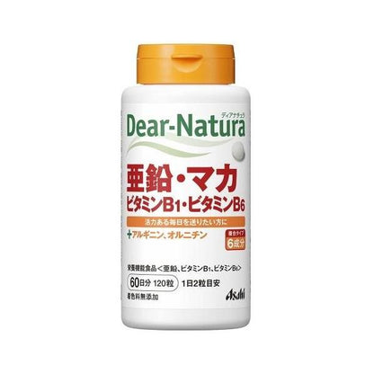 Asahi 朝日食品 保健 健康食品 Dear-Natura 鋅·瑪卡·維生素B1·維生素B6 60天份