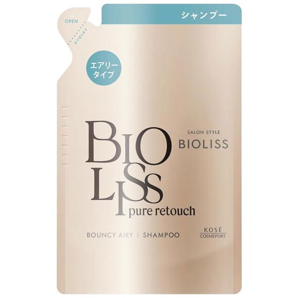 Kose高絲 Biolis Pure Retouch 扁塌髮順直洗髮精 480mL / 補充裝 340mL