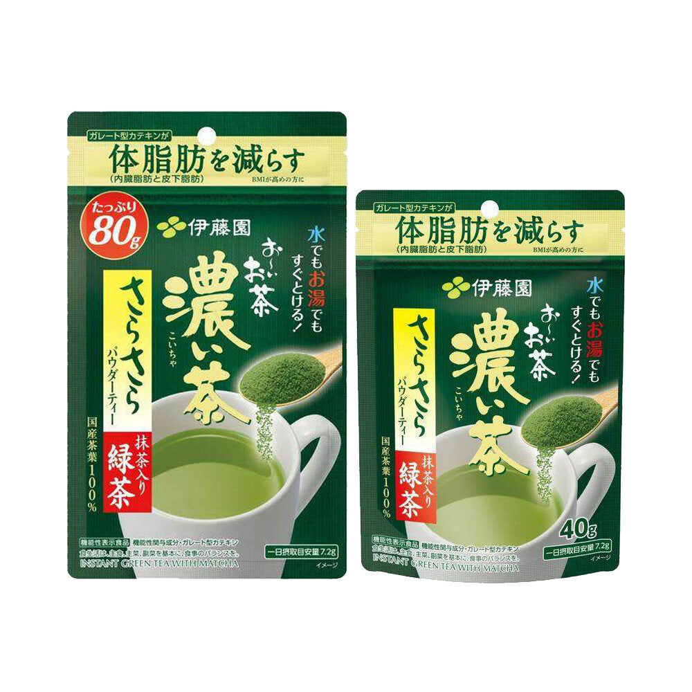 日本伊藤園　濃緑茶粉(可冷泡)　80g