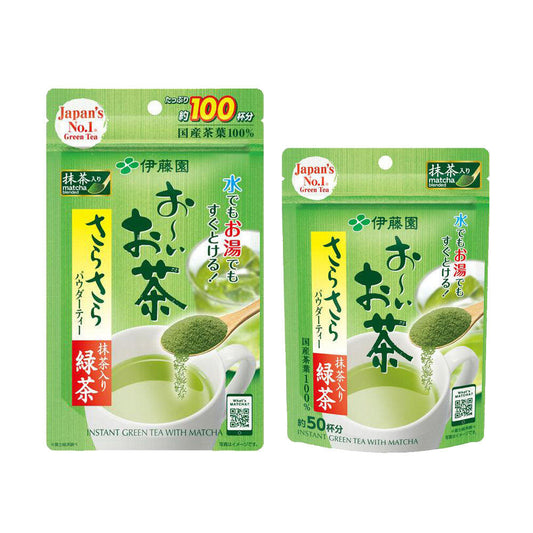 伊藤園 可冷泡 含抹茶 柔滑綠茶 焙茶粉 約100杯