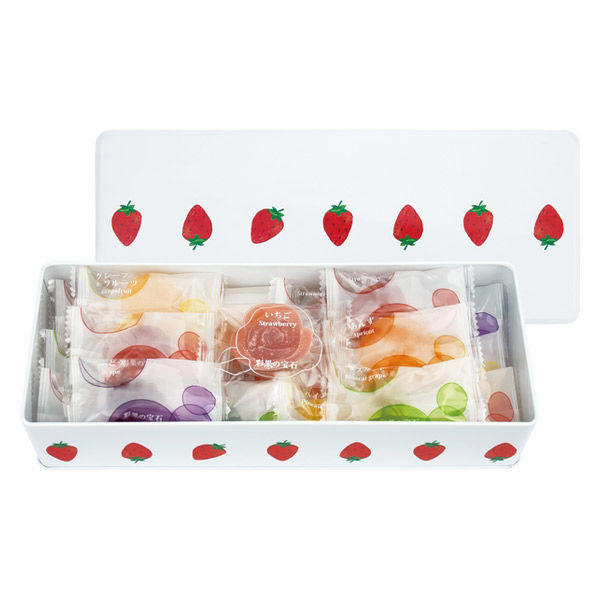 MIZUKOSHI ISETAN 三越伊勢丹 日式軟糖 寶石彩果禮盒-草莓樣式罐 1盒(21顆入)