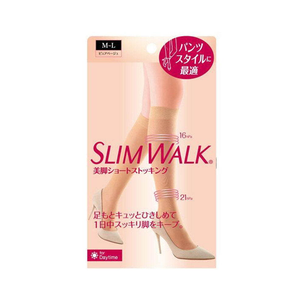 SLIMWALK 美腿短襪純米色S-M/M-L