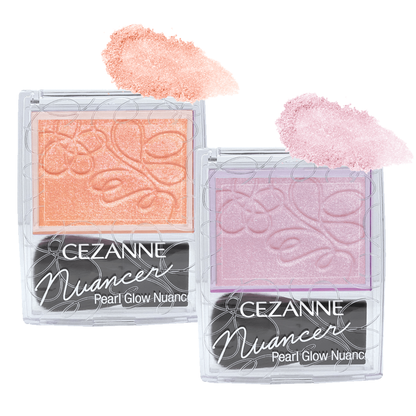 CEZANNE 珍珠高光腮紅眼影  N1 珊瑚花灑 N2 淡紫氛圍