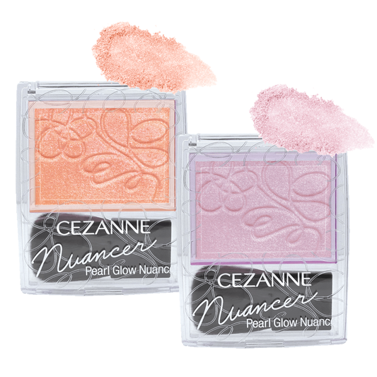 CEZANNE 珍珠高光腮紅眼影  N1 珊瑚花灑 N2 淡紫氛圍