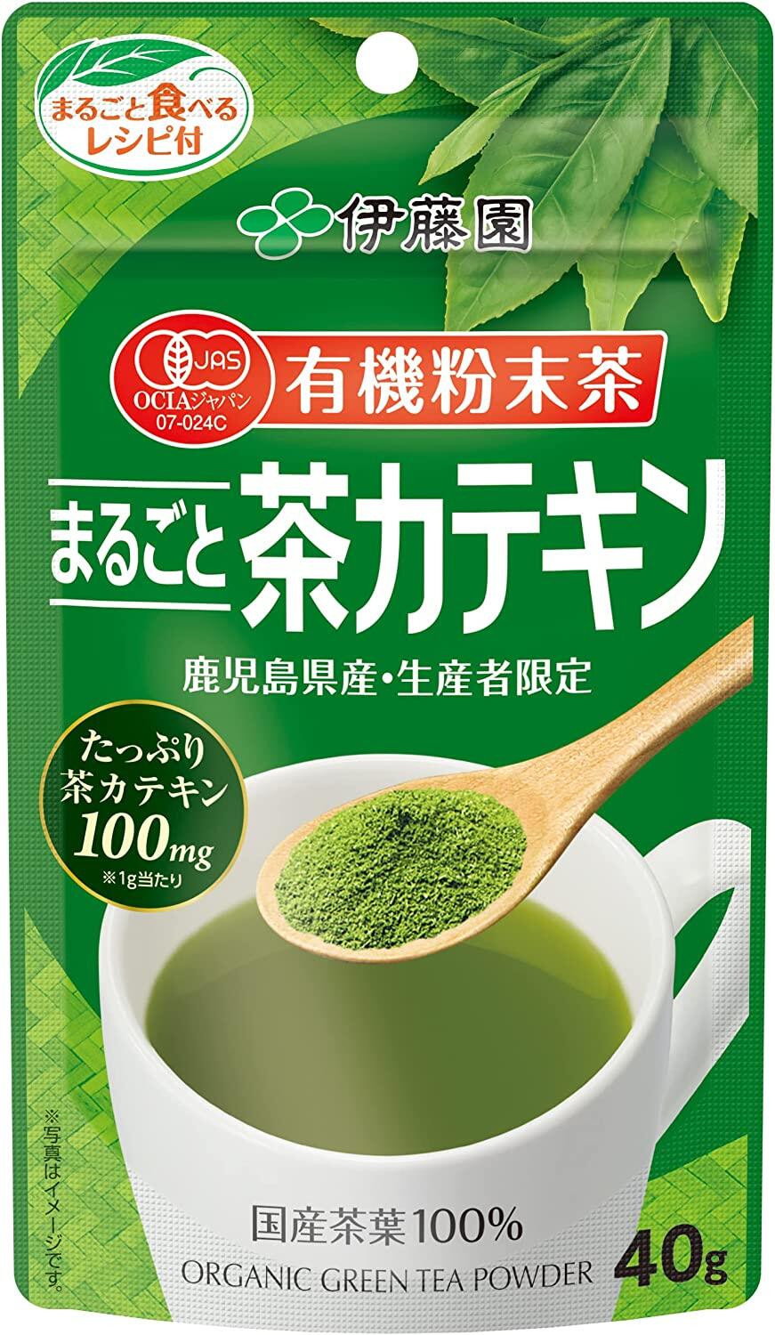 可冷泡 伊藤園 有機粉末茶 整片茶葉的兒茶素 1袋（40克）