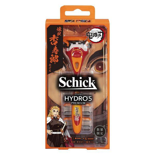 schick Hydro 5 優質鬼滅之刃 煉獄杏壽郎  5枚刀刃 除毛刀 （除毛刀 附贈刀刃+替換刀刃4個）