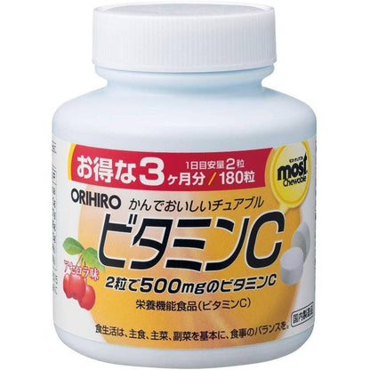ORIHIRO歐力喜樂 咀嚼型膠原蛋白 90天份 180粒 綜合維他命 鐵 鋅 鈣 葉酸 維生素C