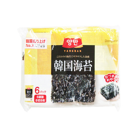 白子海苔 海苔 韓國海苔 1袋(6包、1包8片裝)