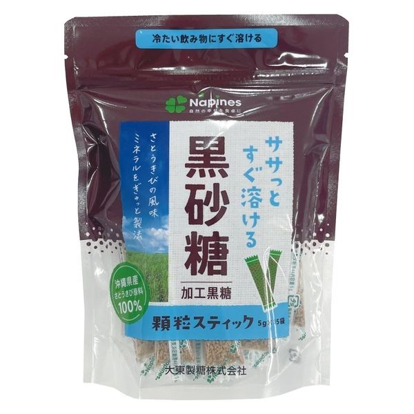 大東製糖 黑糖 糖粉 黑砂糖 顆粒粉包 75g (5g x 15根)