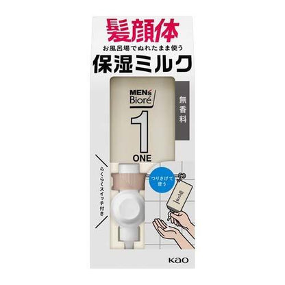 Biore 蜜妮 男士蜜妮 ONE 全身保濕護膚 無香料組 300ml 浴室內濕手可用 頭髮 臉 身體 一次完成