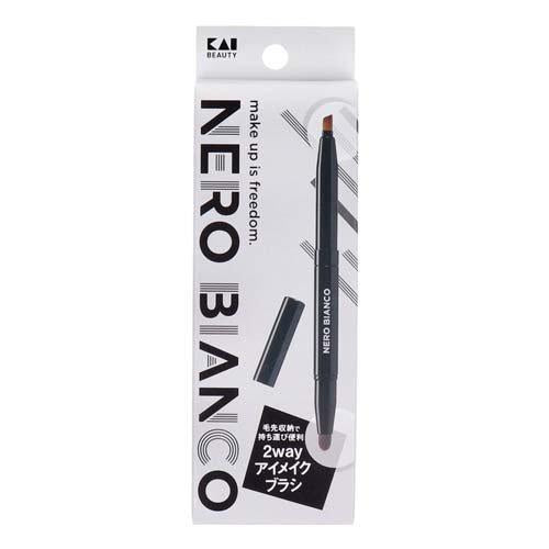 NERO BIANCO 2way眼部化妝刷 唇刷 化妝粉底刷 小巧睫毛夾 雙眼皮液 雙眼皮膠 貝印