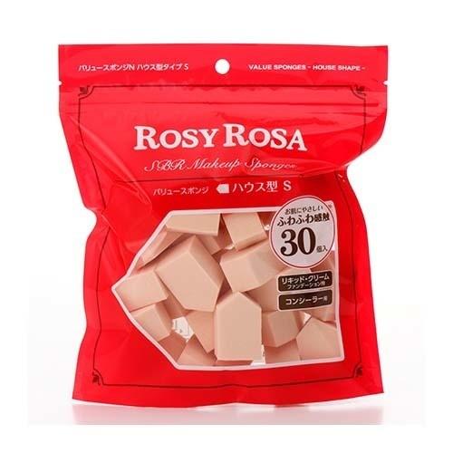 ROSY ROSA 化妝棉 化妝海綿 房屋形 楔形 四方形 圓形 30P 菱形M 6P 局部 全臉