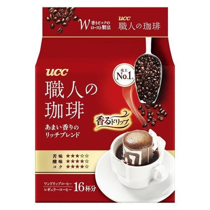 UCC 上島咖啡 職人咖啡 滴漏咖啡 醇香溫和調味咖啡 1盒（50袋入）