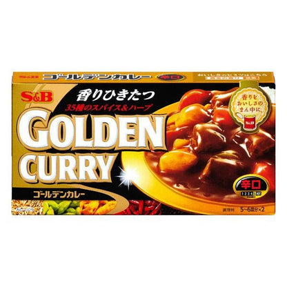 日本S＆B 愛思必 食品  特級黃金咖哩 中辛 160g 1箱