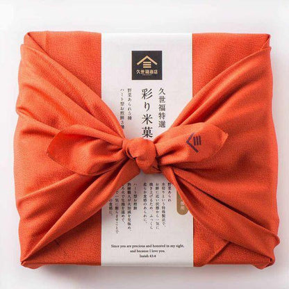 伴手禮 久世福商店 久世福特選 仙貝 煎餅 風呂巾繽紛米菓禮盒 仙貝 fsh02001（3種54個入）