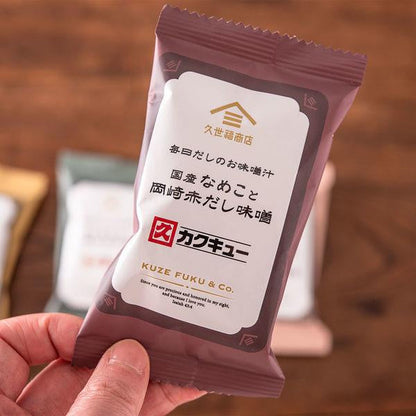 久世福商店 味增湯 日本即溶味增　1袋5入 fsh02609　滑子菇與岡崎紅味噌　綠藻與備州白味噌　菠菜與信州味噌