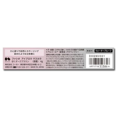 FASIO 菲希歐 眉毛膏  01 深咖啡 02 咖啡  KOSE 高絲