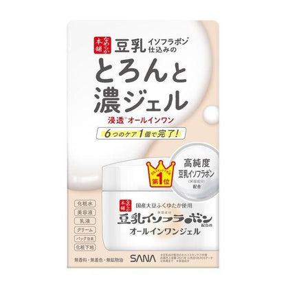 SANA莎娜 豆乳美肌多效保濕凝膠 All in one 100g NAMERAKA本舖 常盤薬品工業