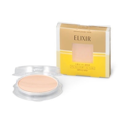 SHISEIDO 資生堂 粉餅 ELIXIR 怡麗絲爾 透采美肌蜜粉餅 （補充包 ） 9.5g