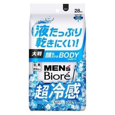 Biore 蜜妮 男士蜜妮 擦臉巾 身體擦拭巾 無香性 28片入 花王
