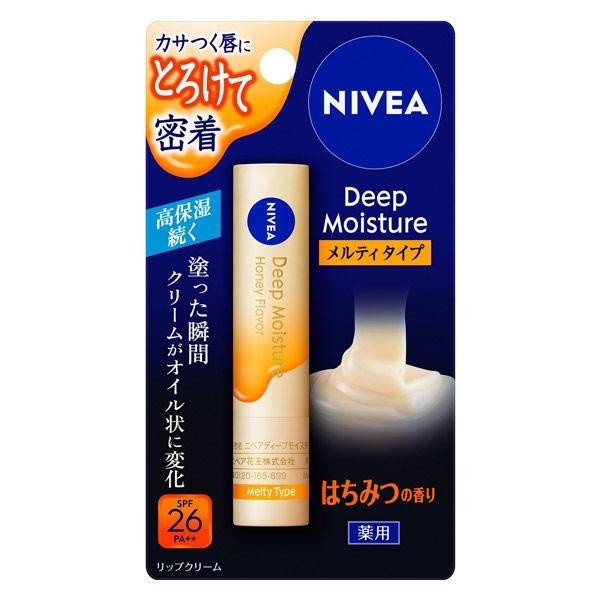 NIVEA 妮維雅  DEEP MOISTURE 深層潤澤高保濕護唇膏 嫩唇系列 Melty 2.2g SPF26・